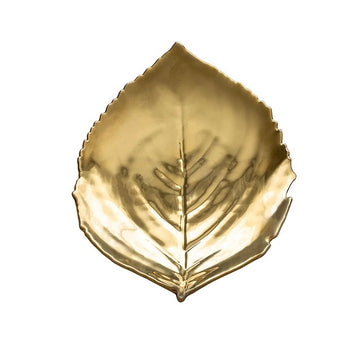 Gold Riviera Hydrandea Leaf Side Plate
