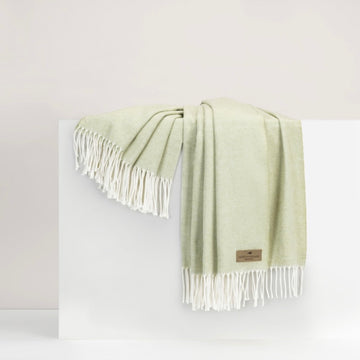 White Sage Italian Herringbone Throw