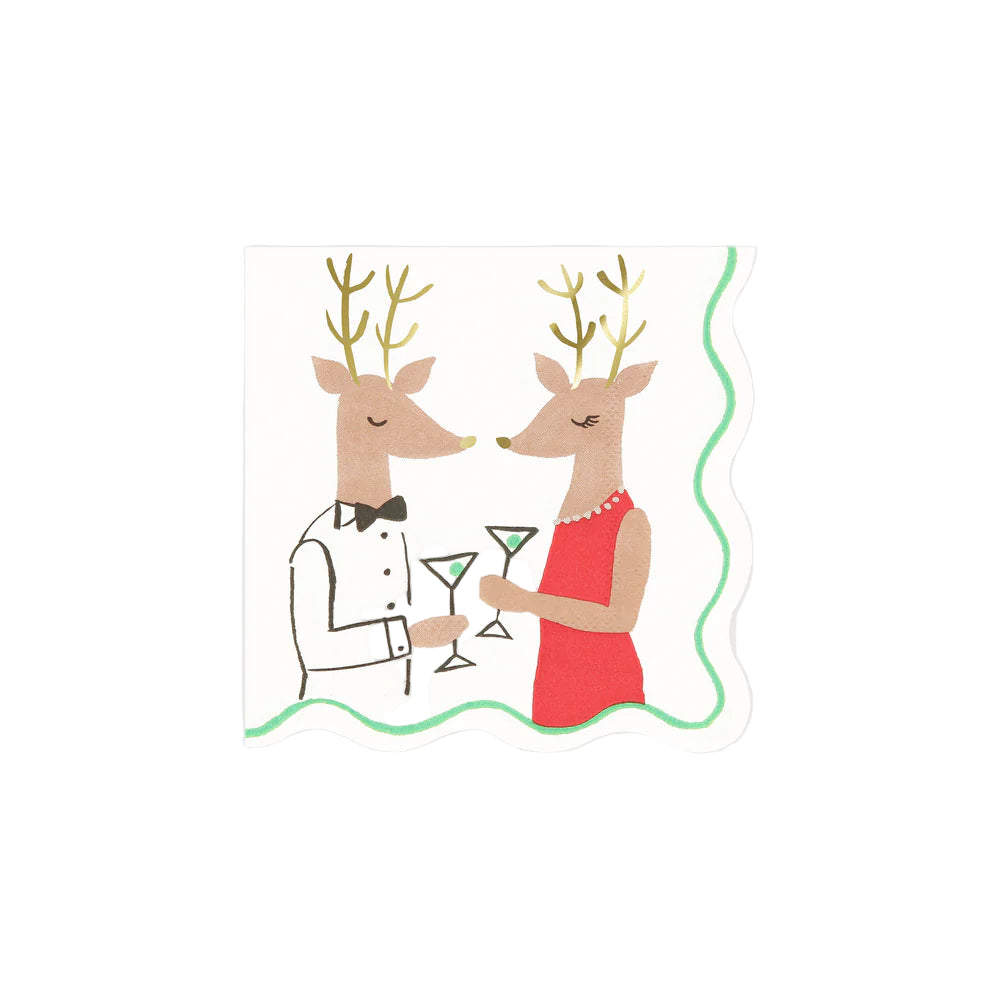 Mr. + Mrs. Reindeer  Napkins by Meri Meri