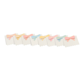 Pastel Velvet Bow Place Cards