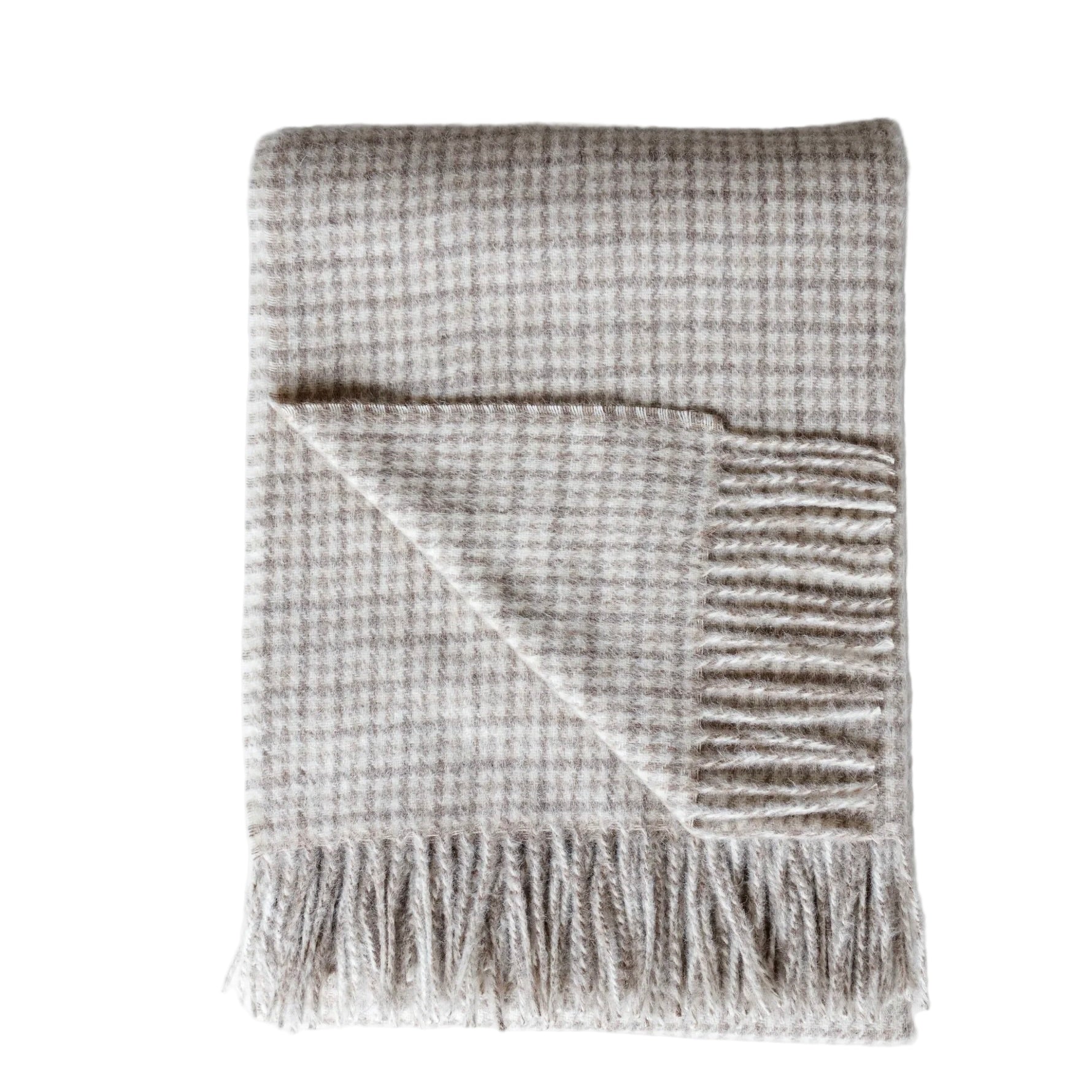 Light  + Dark Oatmeal Plaid Glencoe Throw