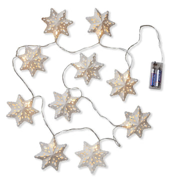 White Paper Snowflake LED String Ligt