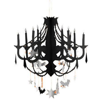 Black Paper Chandelier by Meri Meri