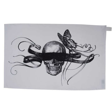 Masked Skull Tea Towel