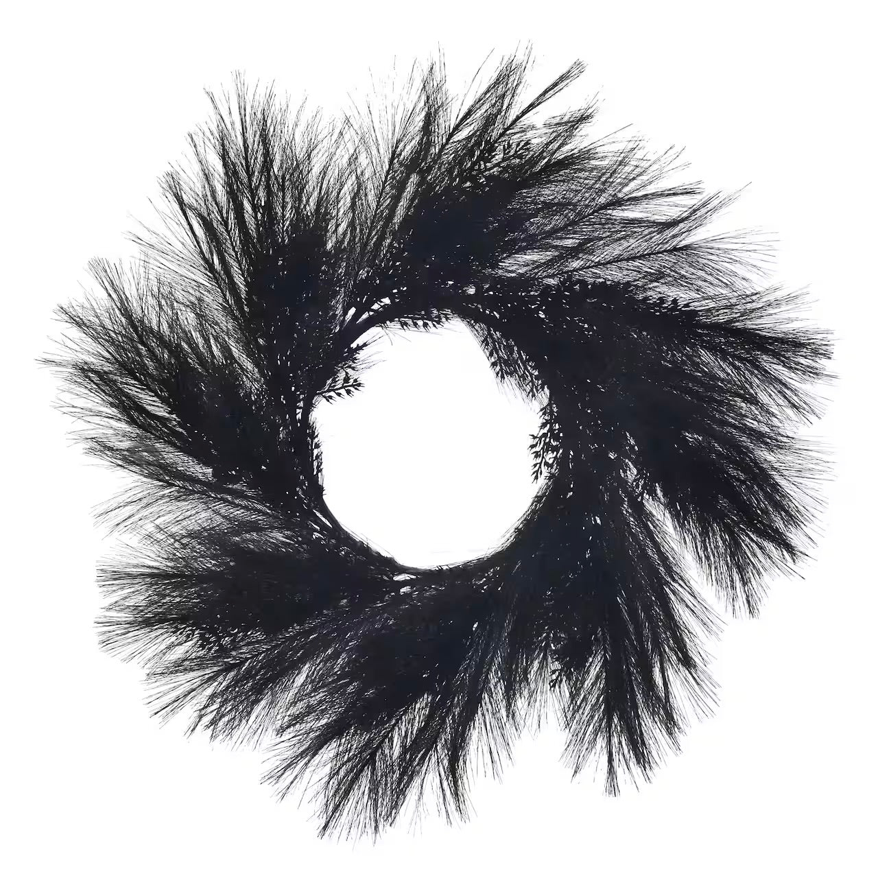 Black Pampas Wreath