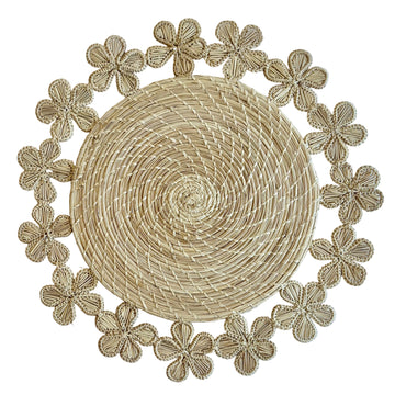 Natural Woven Flower Placemat