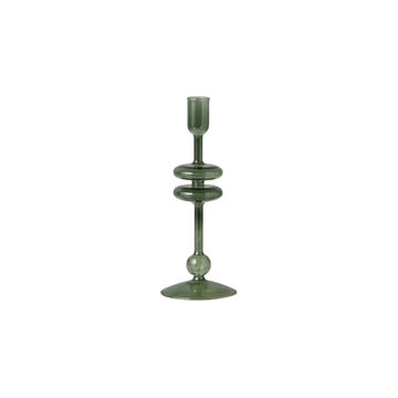 Emerald Glass Candlestick - Small