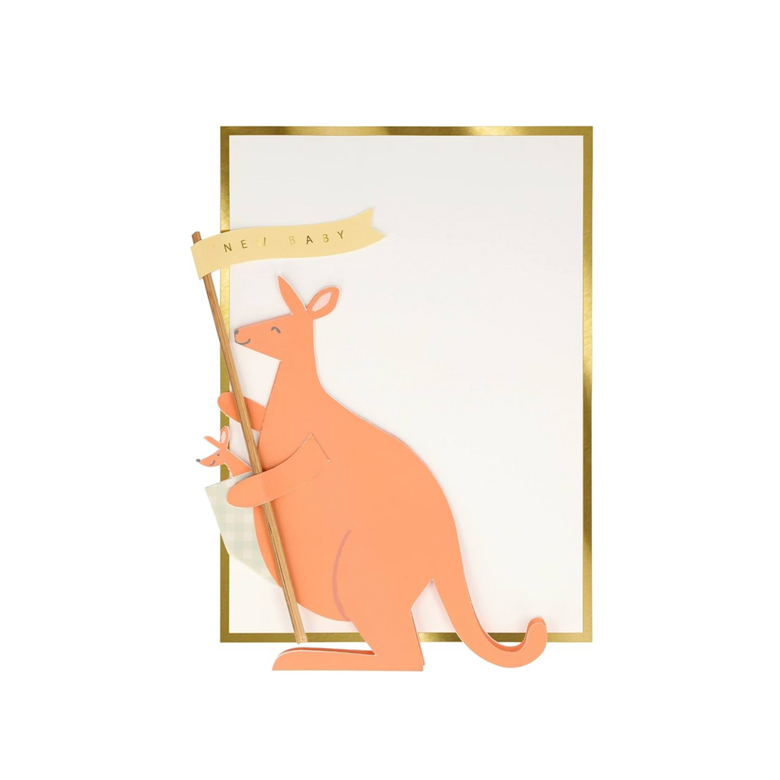 Baby Kangaroo Stand up Card by Meri Meri