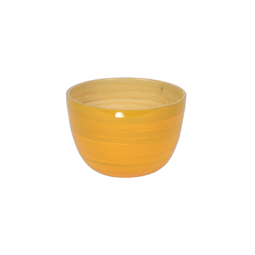 Yellow Bamboo Snack Bowl
