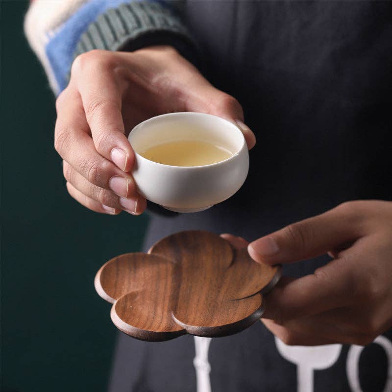Black Walnut Gohobi Solid Wood Coaster - Large