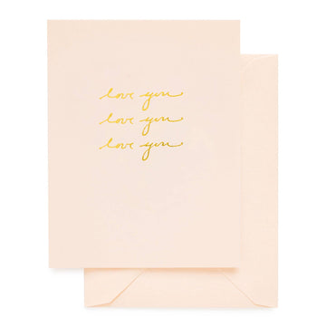 Pink Love You Card