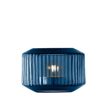 Navy Ribbed Rotunda Tea Light