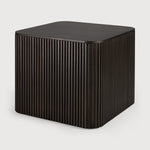 Load image into Gallery viewer, Ribbed Mahogany Side Table
