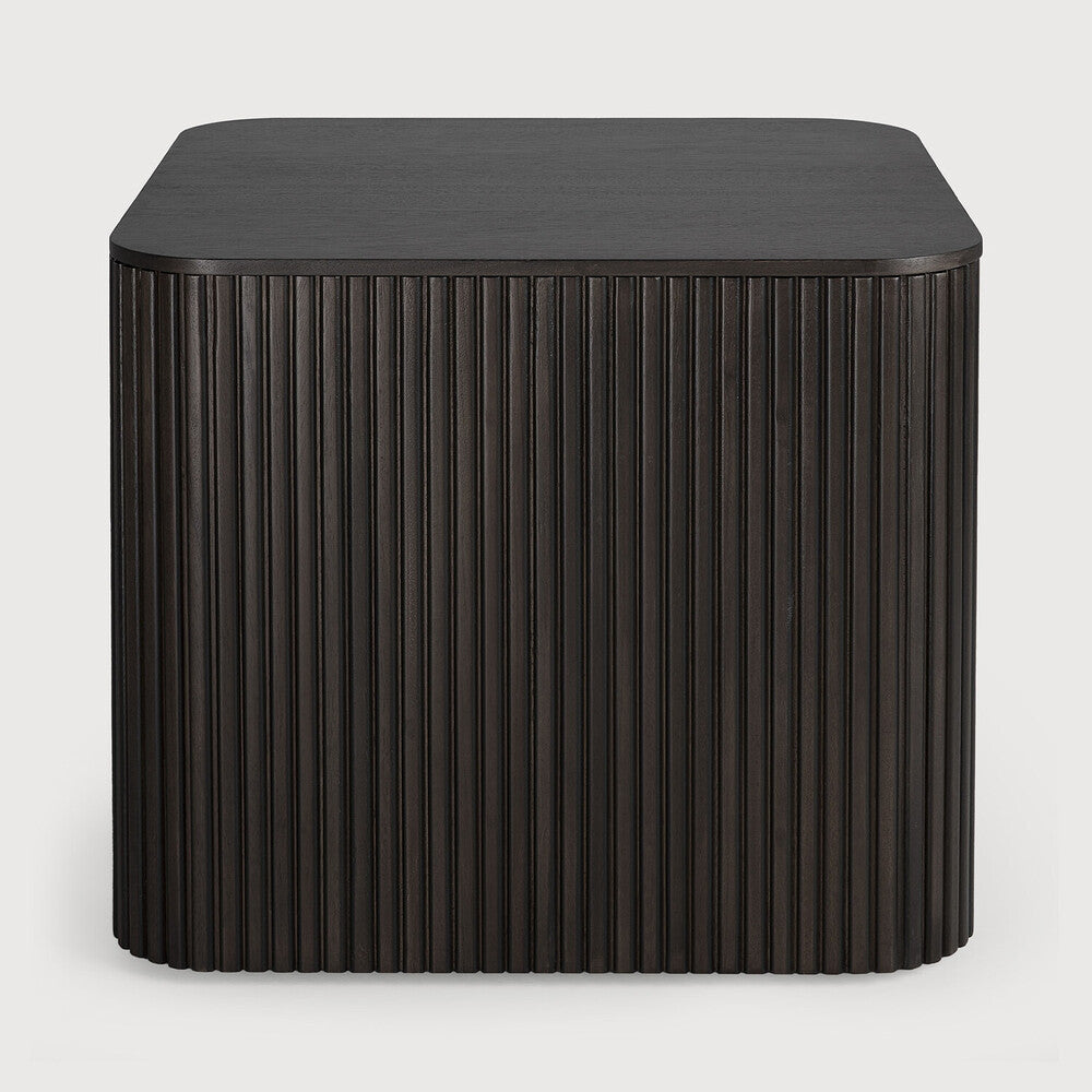 Ribbed Mahogany Side Table