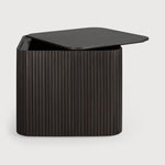 Load image into Gallery viewer, Ribbed Mahogany Side Table
