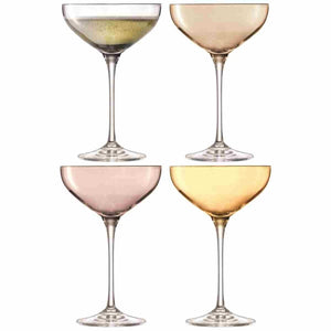 Polka Champagne Saucer-Set of 4