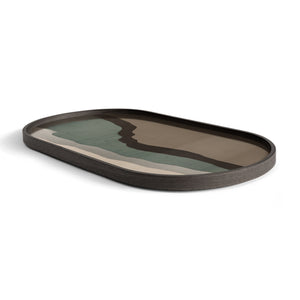 Graphite Wabi Sabi Oblong Glass Tray