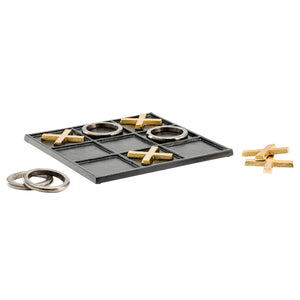 Tic Tac Toe Aluminum Decor Game - Black