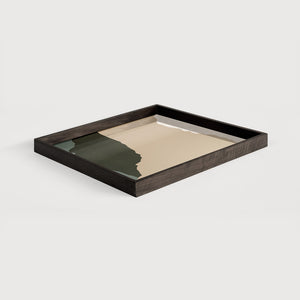 Cream Wabi Sabi Square Glass Tray