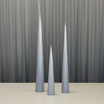 Load image into Gallery viewer, Light Grey Cone Candle by Ester + Erik

