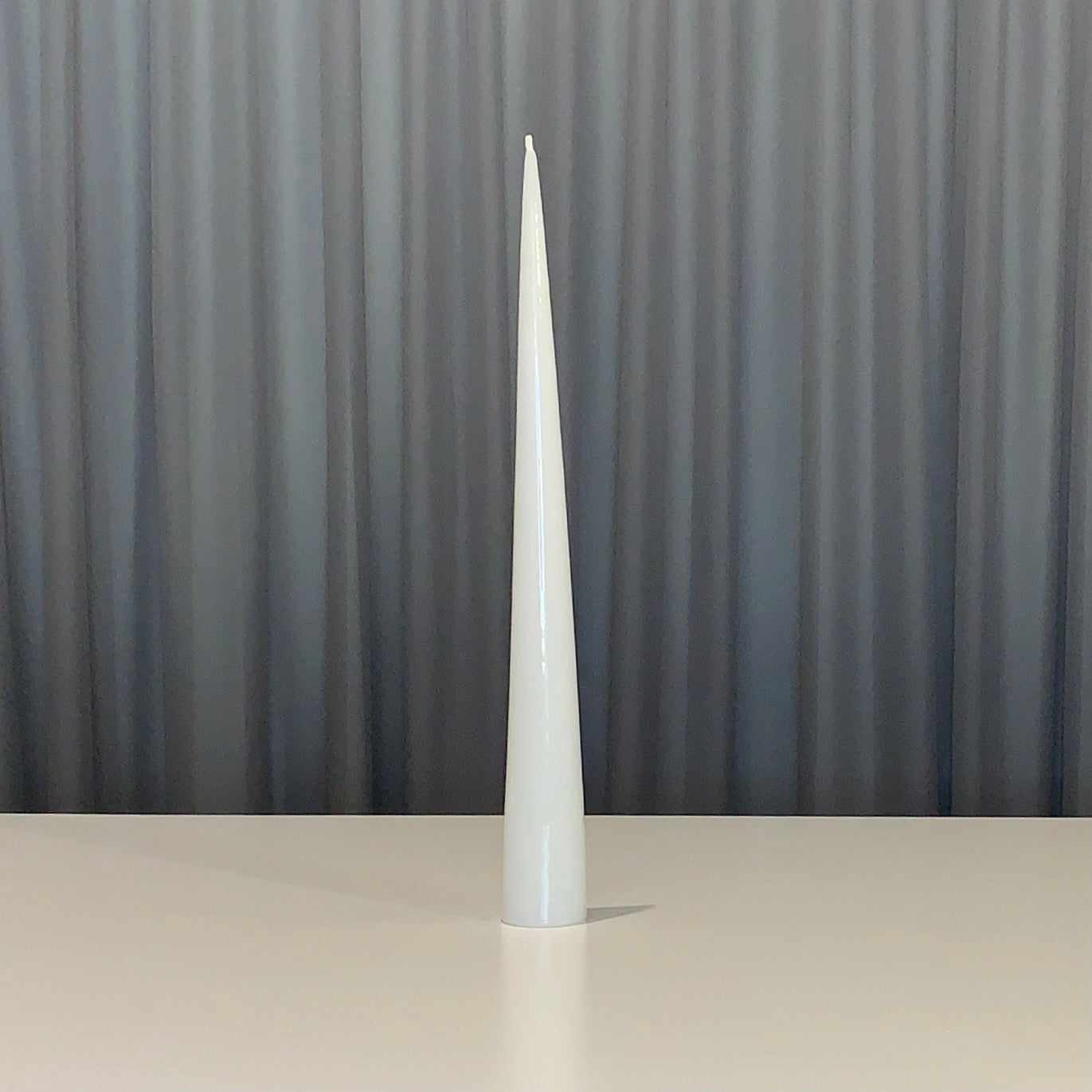 White Lacquer Cone Candle by Ester + Erik