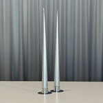 Load image into Gallery viewer, Silver Metallic Taper Candle Pair by Ester + Erik
