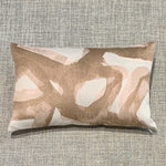 Load image into Gallery viewer, Abstract Geometric Lumbar Cushion - Blush
