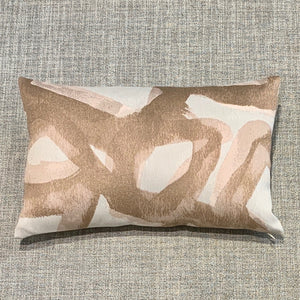 Abstract Geometric Lumbar Cushion - Blush