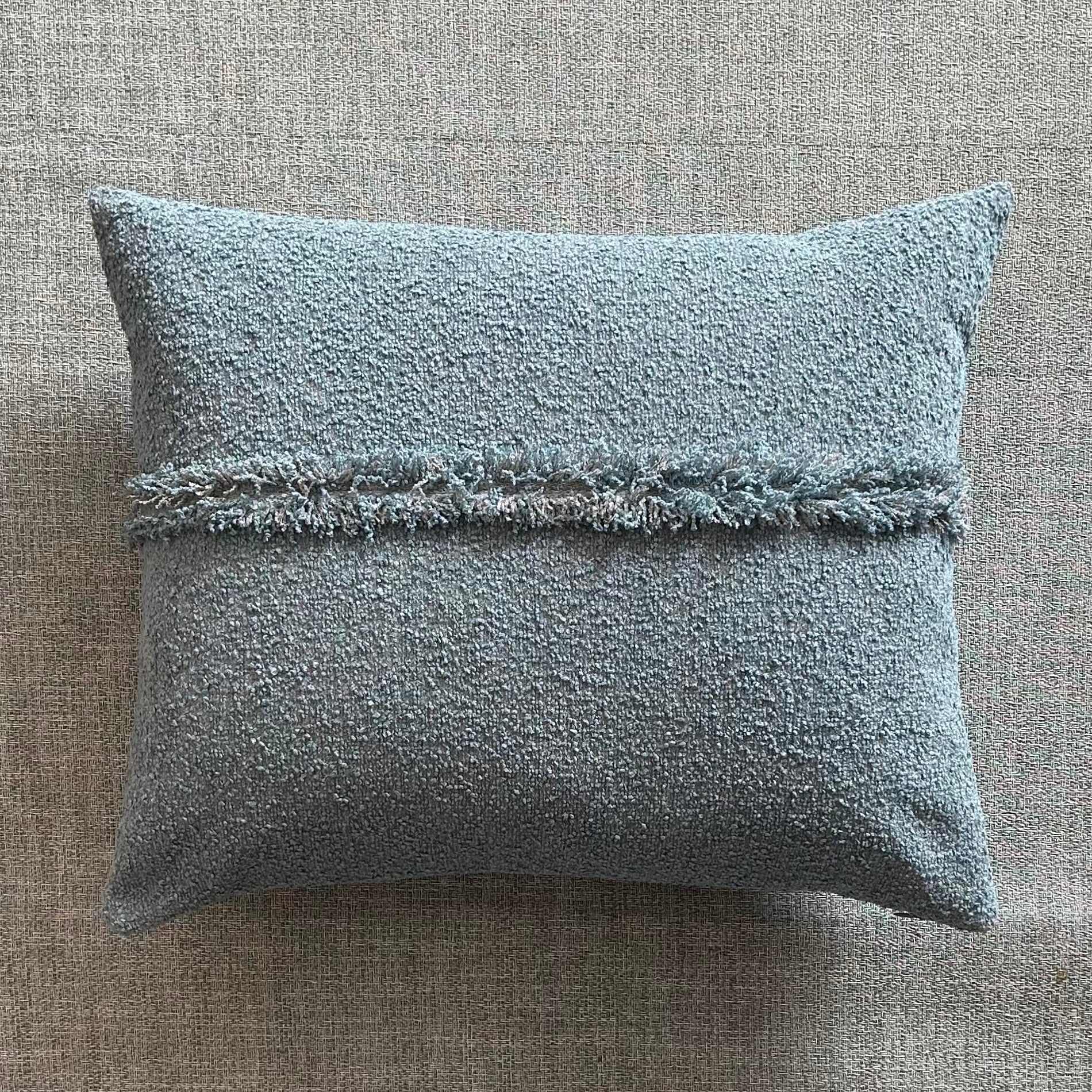 Boho Gobi Lumbar Cushion - Smokey Blue