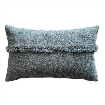 Boho Gobi Lumbar Cushion - Smokey Blue