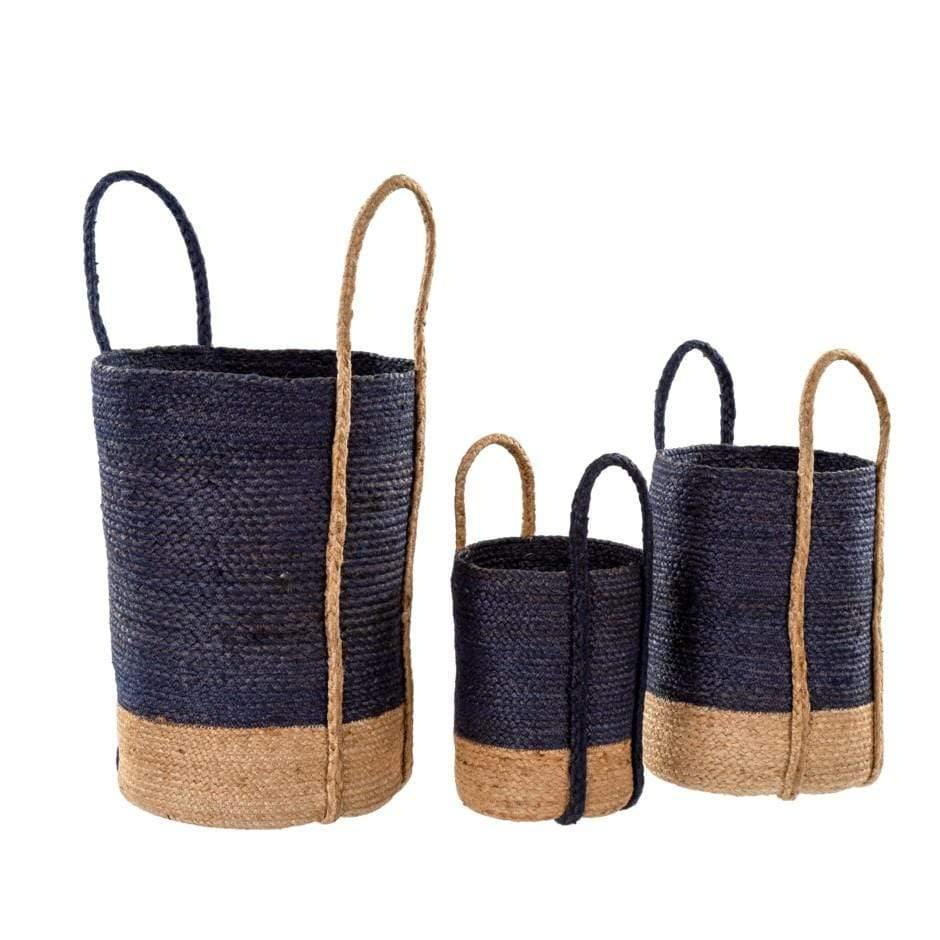 Navy Jute Baskets
