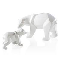 Carved Angle Polar Bear Sculpture