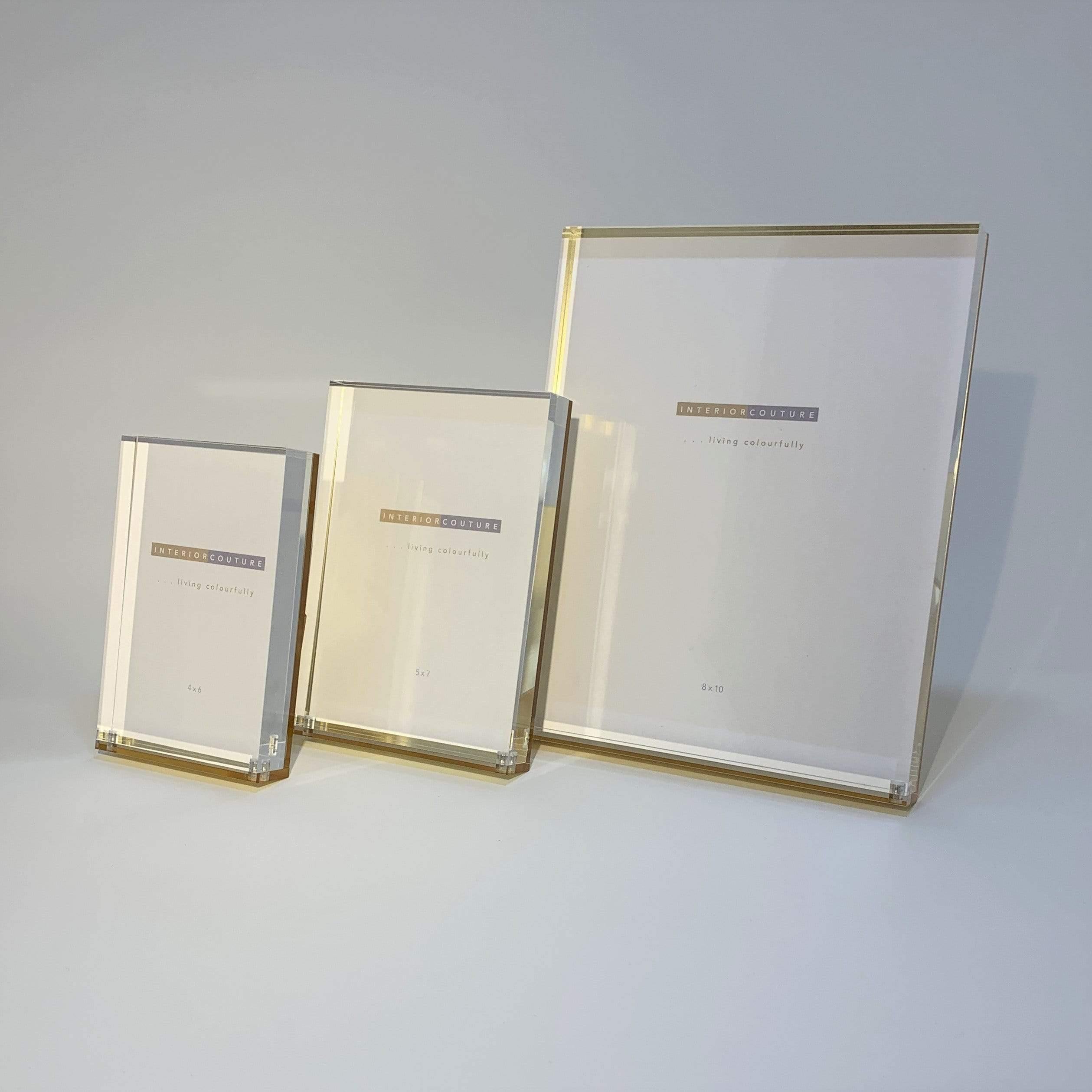 Frame Acrylic Clear and Gold Frame