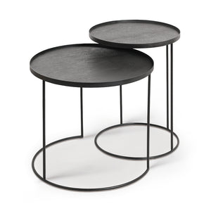 Round Tray Side Table Set