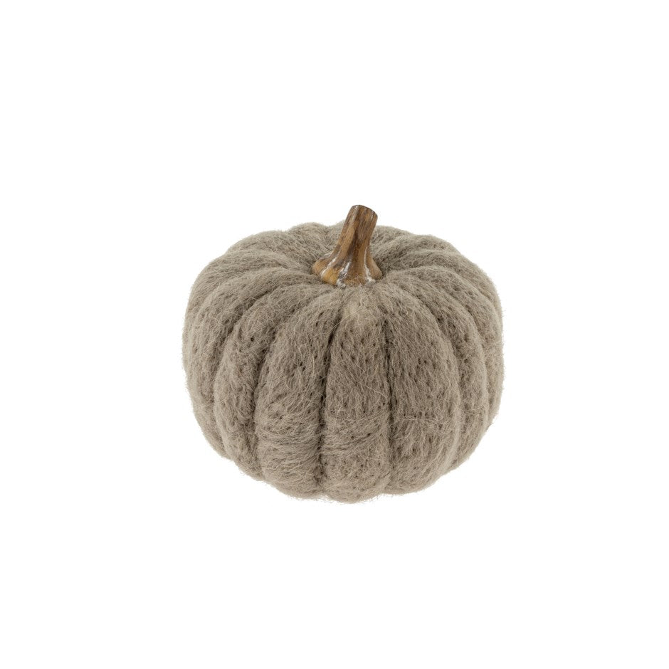 Grey Felt Pumpkin - 4 sizes