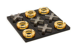 Tic Tac Toe Acrylic Decor Game - Black & Gold
