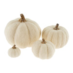 Load image into Gallery viewer, White Felt Pumpkin - 4 sizes

