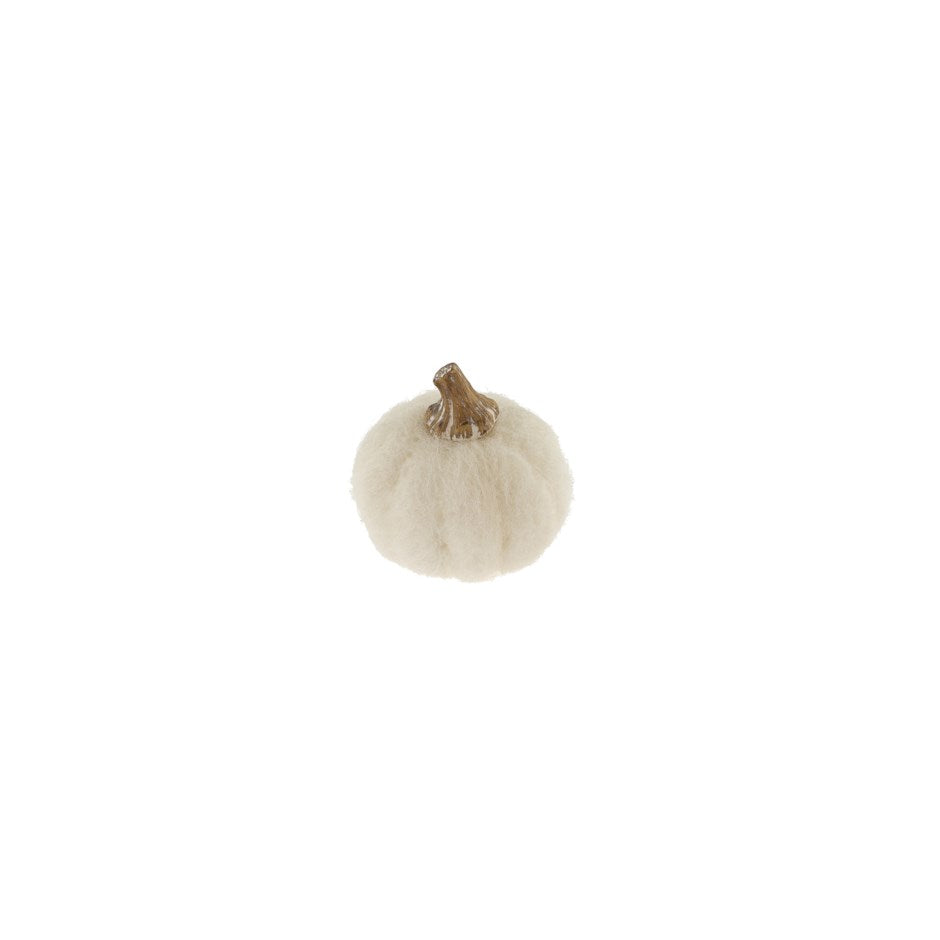 White Felt Pumpkin - 4 sizes